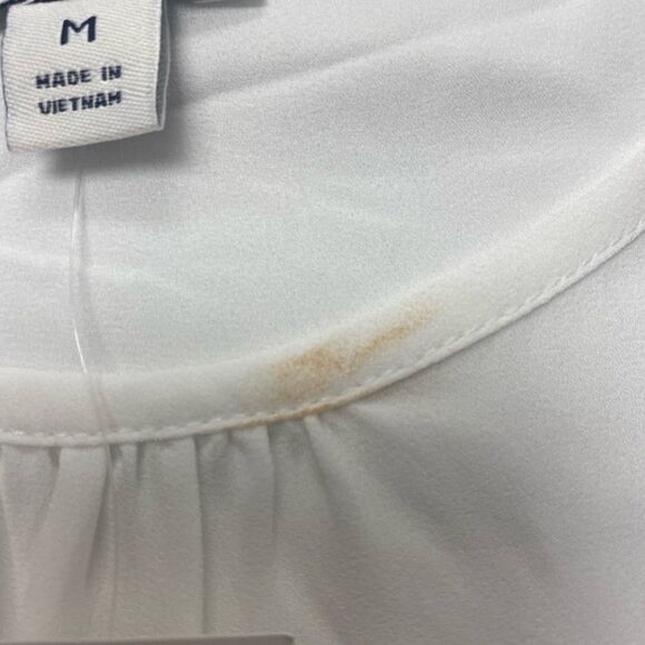 J. Crew Factory Button-neck top with ruffles Item BD267 - Picture 3 of 6